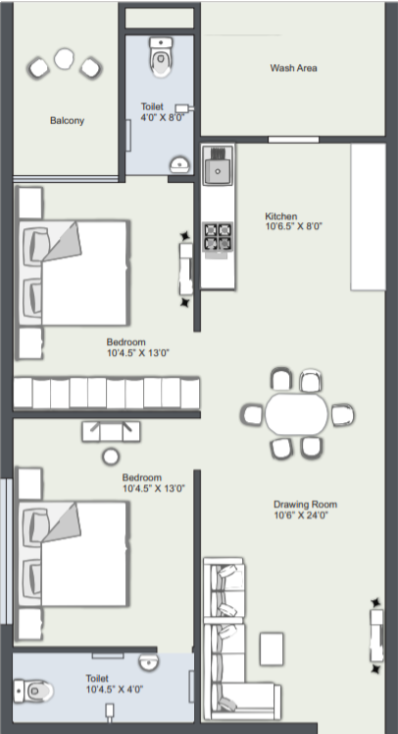 TYPE B 2-BHK